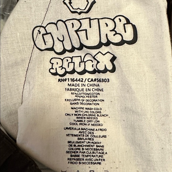 Empyre Brown Loose Fit Cargo Skate Pants size 30 men’s - Picture 7 of 7